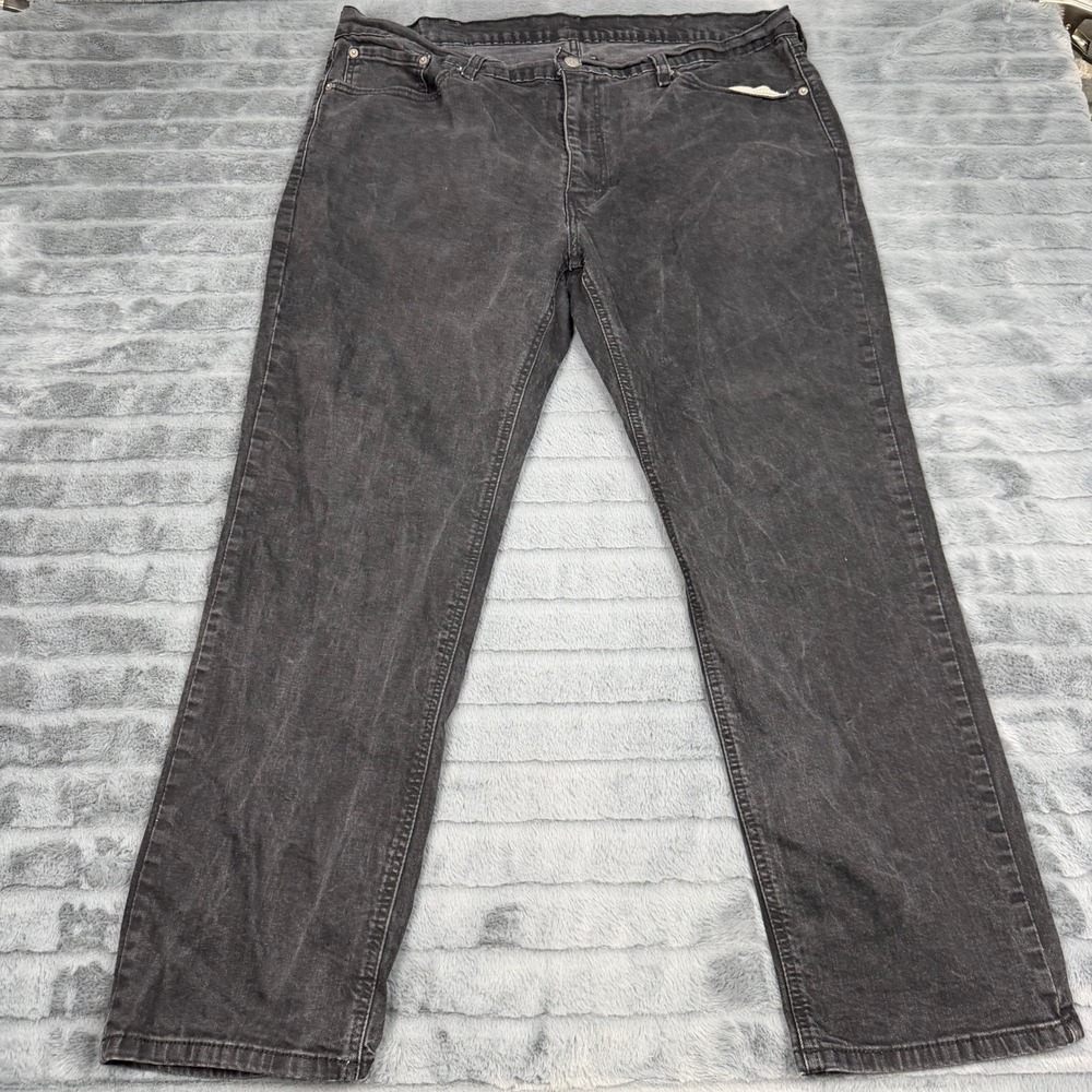 Levis 541 Athletic Taper Jeans Mens 44x32 Washed Black Stretch Denim 18757-0105